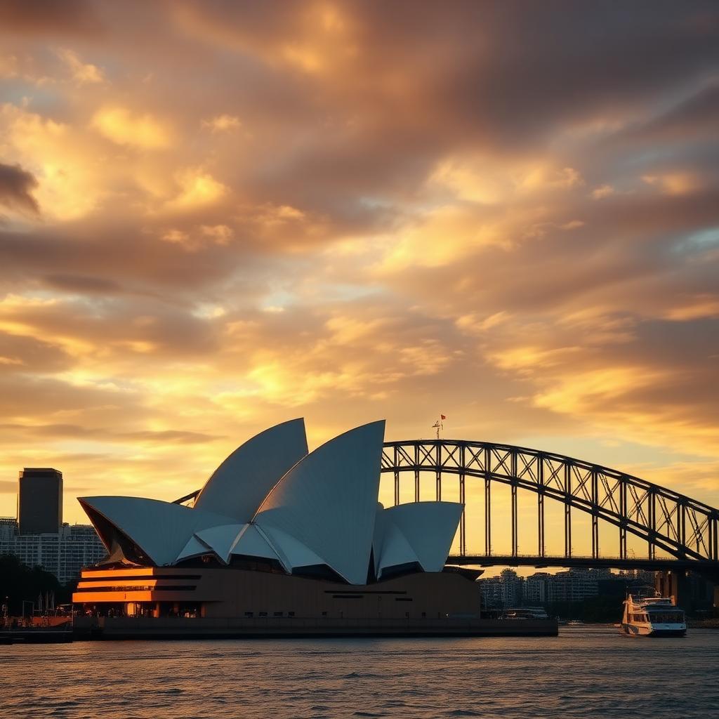 Sydney Opera House and Harbour Bridge representing Australian universities