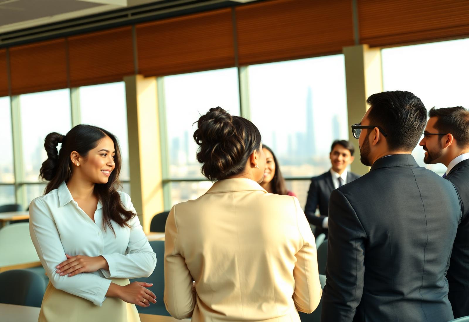 Diverse MBA students collaborating in a modern Dubai university classroom