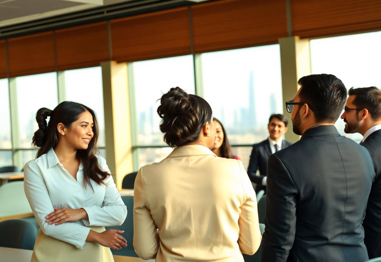 Diverse MBA students collaborating in a modern Dubai university classroom
