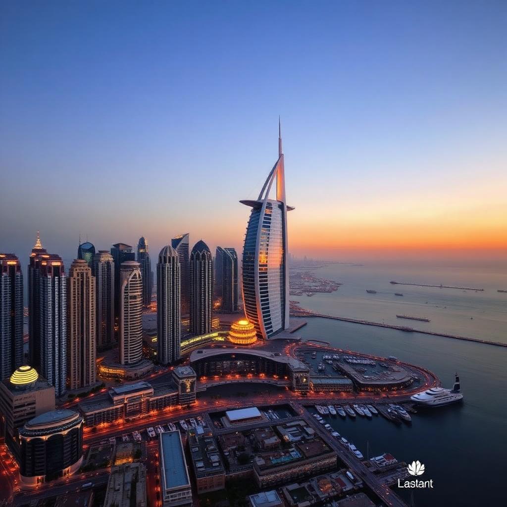 Dubai Marina skyline at sunset representing UAE universities
